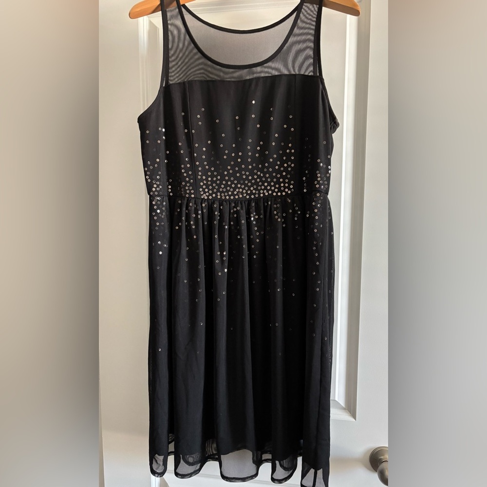 Lane Bryant Women’s Black Sequined‎ Dress 14